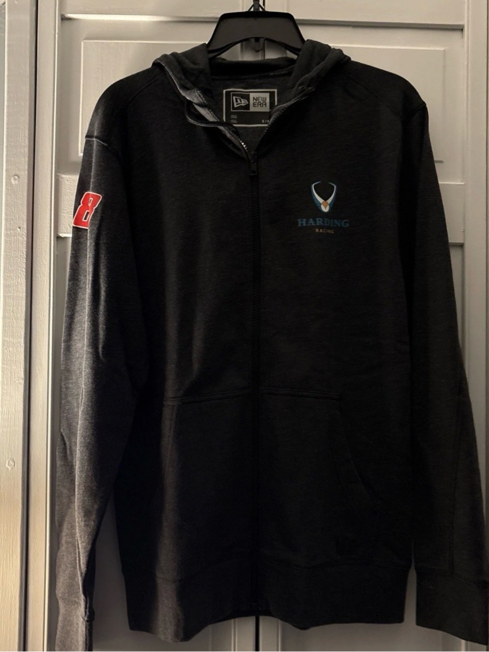 New Era Men’s Harding Racing Charcoal Zip-Up Hoodie